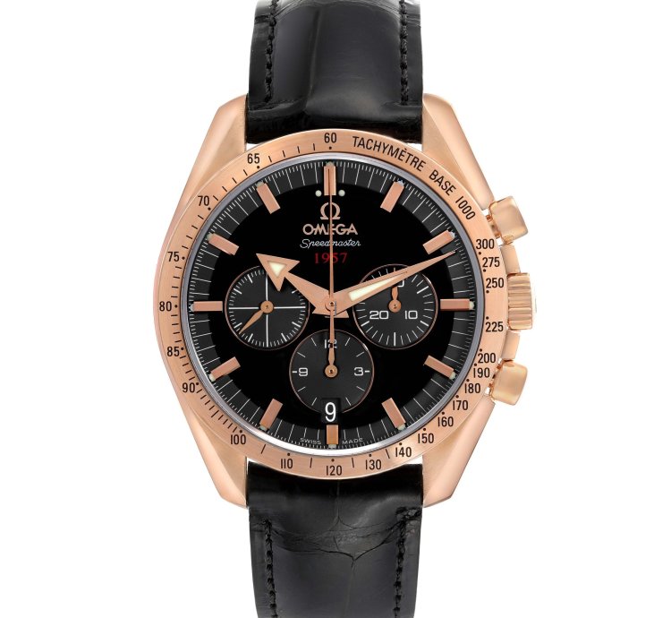 Omega Speedmaster Broad Arrow 1957 Rose Gold Mens Watch 321 53 42 50 01 001