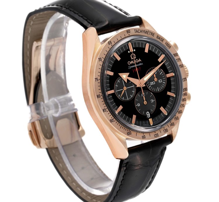 Omega Speedmaster Broad Arrow 1957 Rose Gold Mens Watch 321 53 42 50 01 001