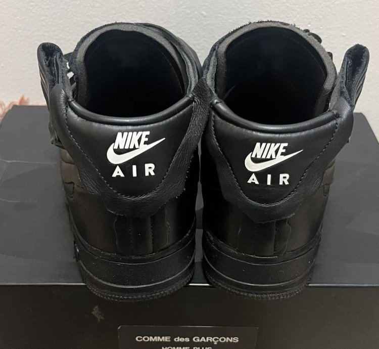 Comme Des Garcons Air Force 1 Mid Black Sail