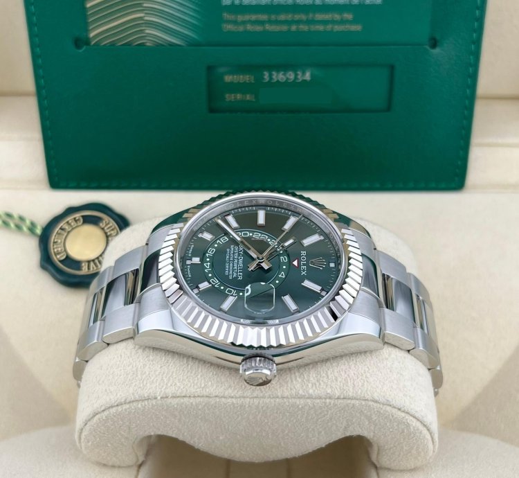 Rolex Sky-dweller In Stock 2024 Sky-dweller Green Dial 336934 Oyster Bracelet