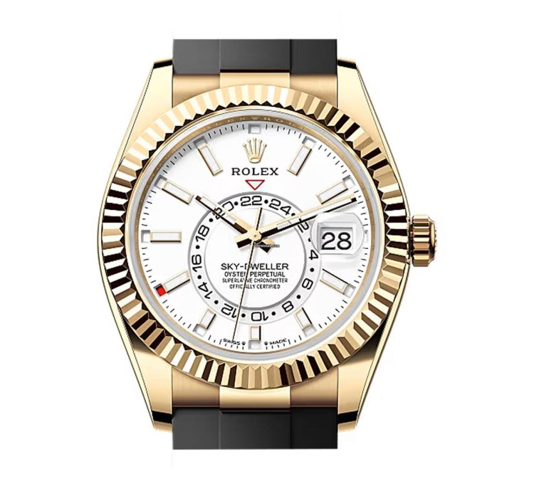 Rolex Sky-dweller Intense White Dial Oysterflex