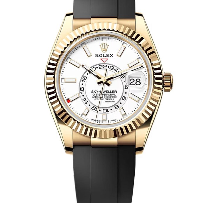 Rolex Sky-dweller Intense White Dial Oysterflex