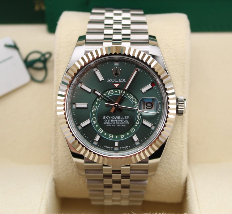 Rolex Sky-dweller Jubilee - 2024 Full Set - Mint Green