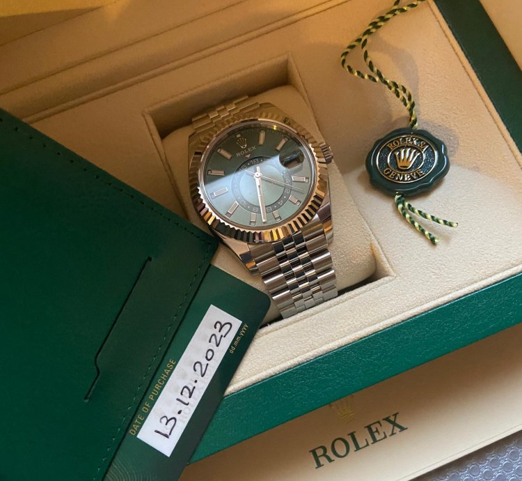 Rolex Sky-dweller Jubilee Mint Green 12 2023 Ref 336934