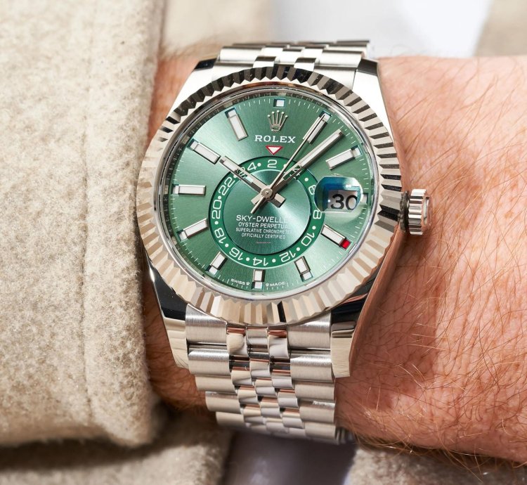 Rolex Sky-dweller Jubilee Mint Green 336934-0002 2024 Box And Papers