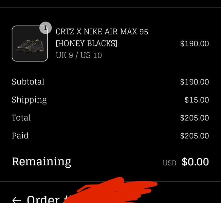 Corteiz Crtz Nike Air Max Honey Blacks - Size 10