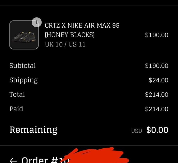 Corteiz Crtz Nike Air Max Honey Blacks - Size 11