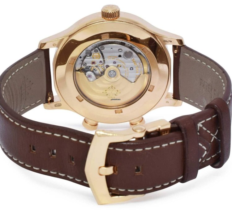 Patek Philippe 5524 Complications 18k Rose Gold Pilots Watch 23 5524r