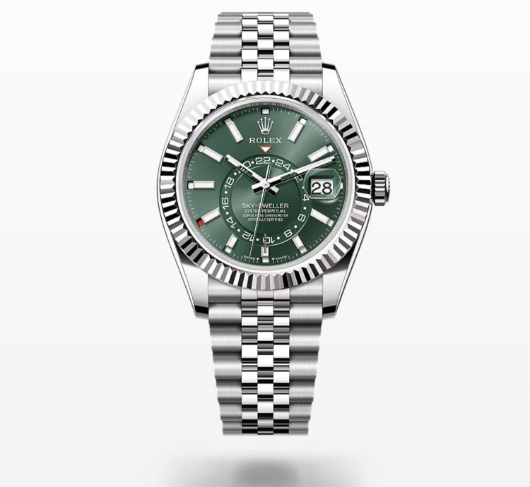 Rolex Sky-dweller New 2024 Green Mint Dial Jubilee Bracelet - Fluted Bezel 42mm Stainless Steel