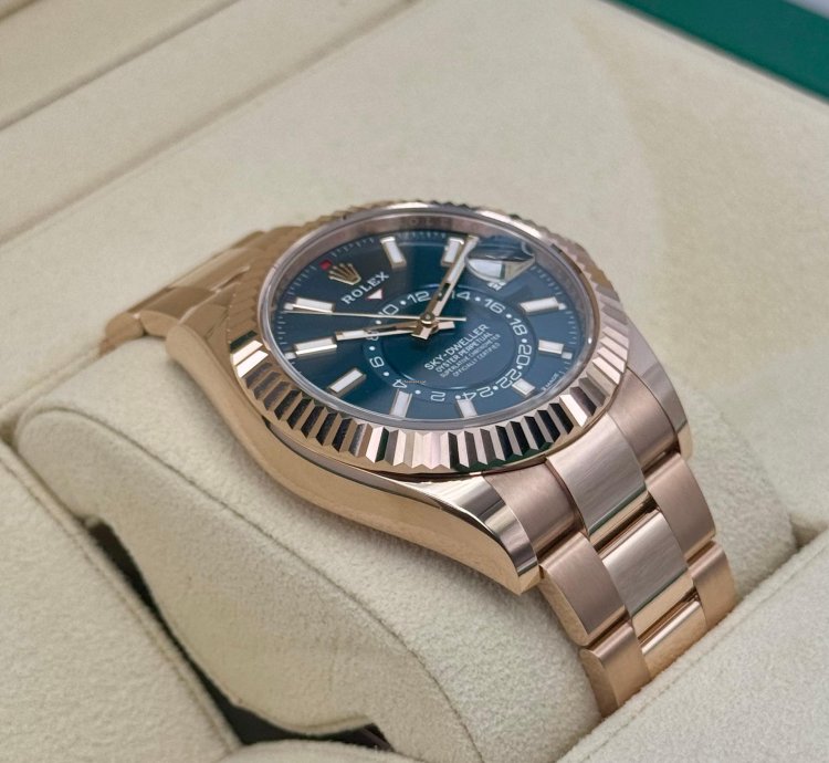 Rolex Sky-dweller New 2024 Rolex Sky-dweller 42mm 336935 Rose Gold Oyster Blue Dial
