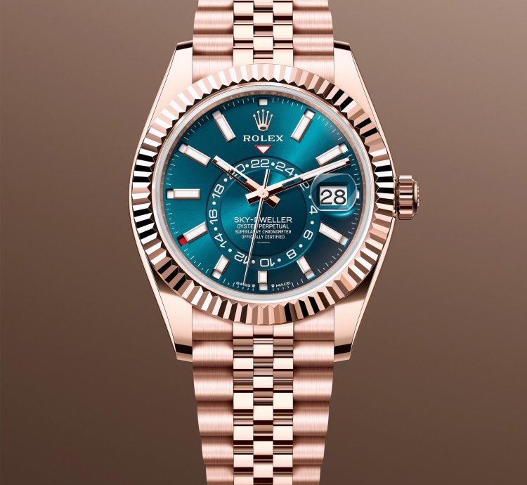 Rolex Sky-dweller New 2025 336935 Blue Jubilee 18k Rose Gold 42 Mm