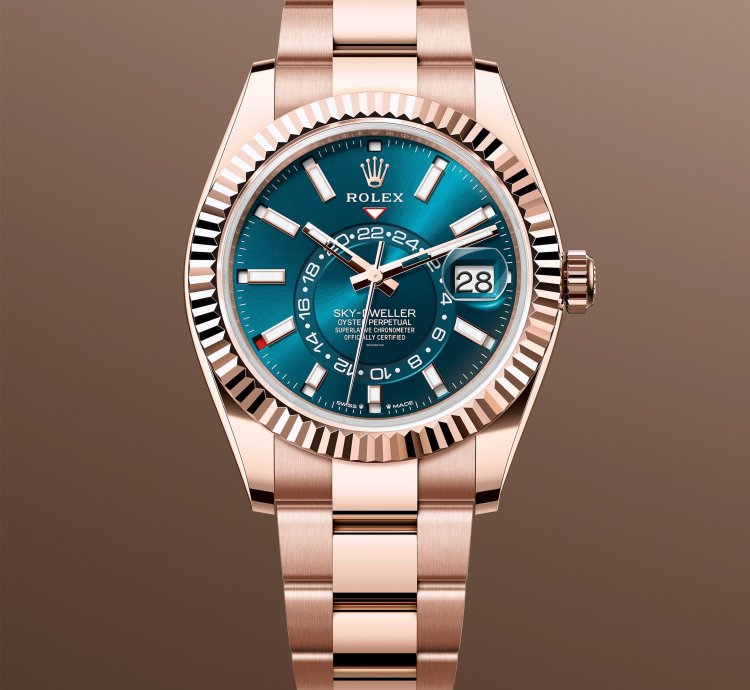 Rolex Sky-dweller New 2025 336935 Blue Oyster 18k Rose Gold 42 Mm