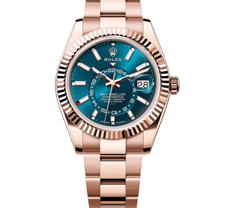 Rolex Sky-dweller New 2025 336935 Blue Oyster 18k Rose Gold 42 Mm