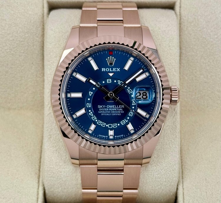 Rolex Sky-dweller New 2025 Sky-dweller 42mm 336935 Rose Gold Blue Dial