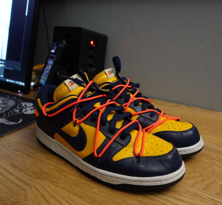 Dunk Low Off-white University Gold Midnight Navy