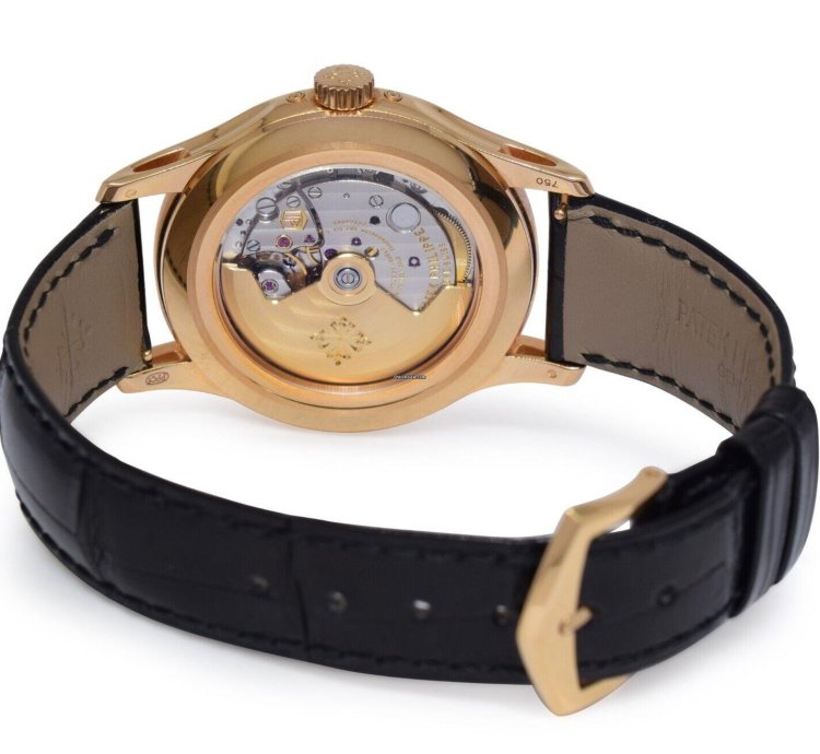 Patek Philippe Annual Calendar 5205 18k Rose Gold Black Dial Watch 13 5205r