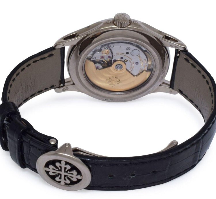 Patek Philippe Annual Calendar 5205 18k White Gold Blue Dial Watch 22 5205g