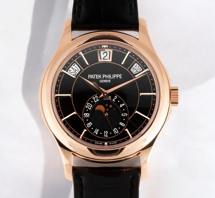 Patek Philippe Annual Calendar 5205r Black Dial 18k Rose Gold