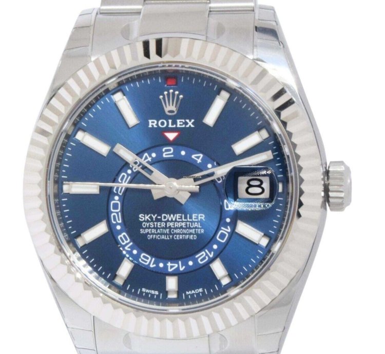 Rolex Sky-dweller New Rolex Sky-dweller 18k Gold Steel Blue Dial 42mm Watch Box Papers 21 326934