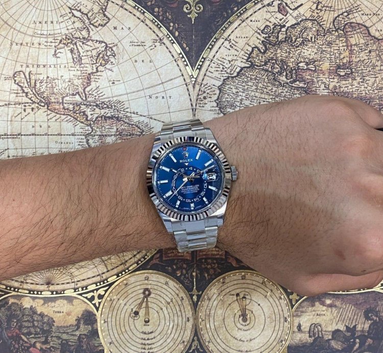 Rolex Sky-dweller New Rolex Sky-dweller 18k Gold Steel Blue Dial 42mm Watch Box Papers 21 326934