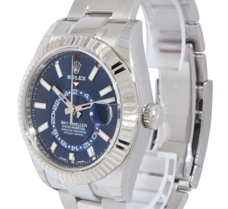 Rolex Sky-dweller New Rolex Sky-dweller 18k Gold Steel Blue Dial 42mm Watch Box Papers 23 326934