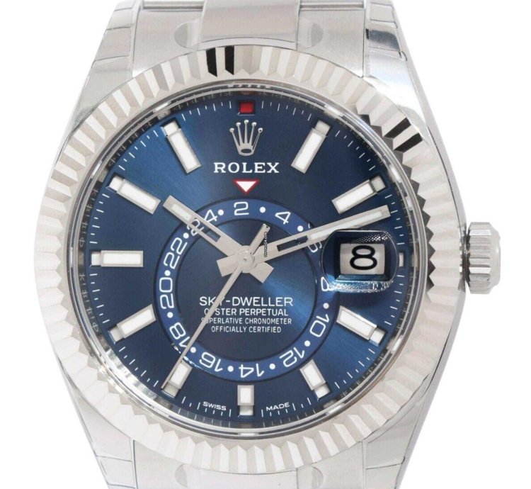 Rolex Sky-dweller New Rolex Sky-dweller 18k Gold Steel Blue Dial 42mm Watch Box Papers 23 326934