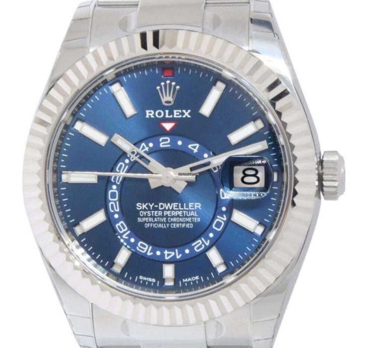 Rolex Sky-dweller New Rolex Sky-dweller 18k Gold Steel Blue Dial 42mm Watch Box Papers 23 326934