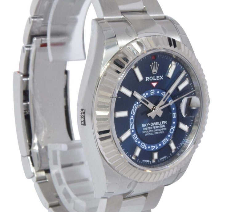 Rolex Sky-dweller New Rolex Sky-dweller 18k Gold Steel Blue Dial 42mm Watch Box Papers 23 326934