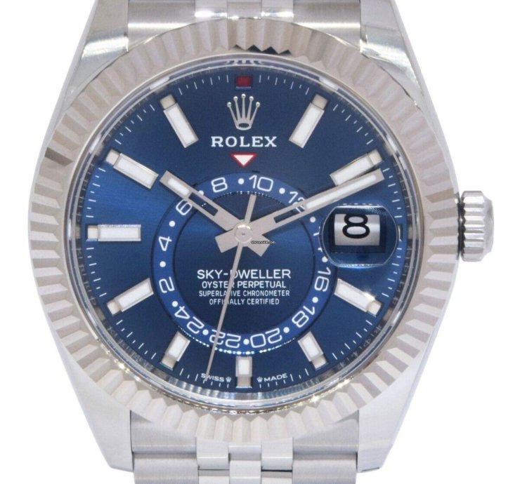 Rolex Sky-dweller New Rolex Sky-dweller 18k Wg Steel Blue Dial 42mm Jubilee Watch 24 336934