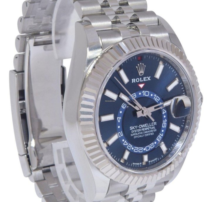 Rolex Sky-dweller New Rolex Sky-dweller 18k Wg Steel Blue Dial 42mm Jubilee Watch 24 336934
