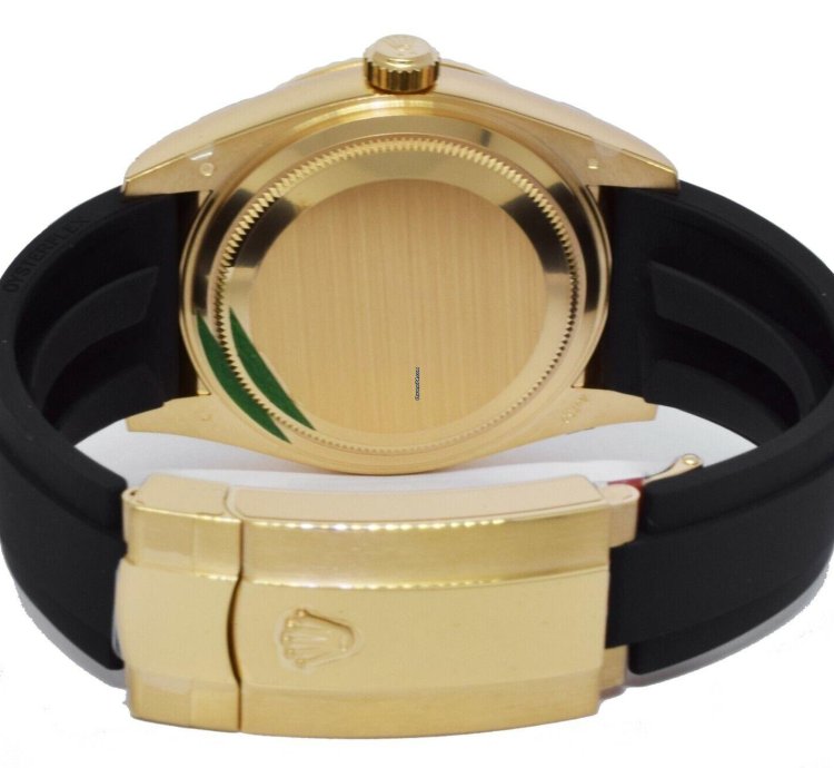 Rolex Sky-dweller New Rolex Sky-dweller Gmt 18k Yg Black Dial Rubber Strap Watch 22 326238
