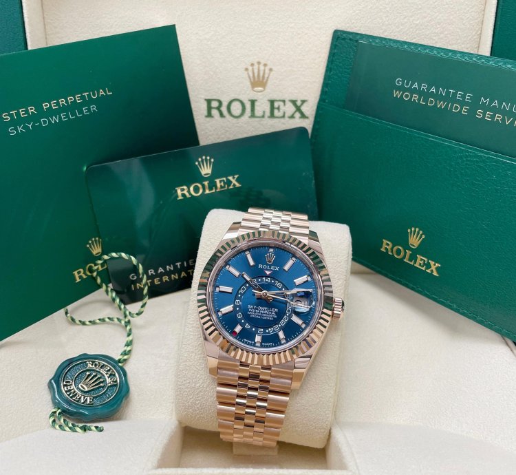 Rolex Sky-dweller New Sky-dweller 336935 Blue Dial 18k Rose Gold 42mm Jubilee Bracelet