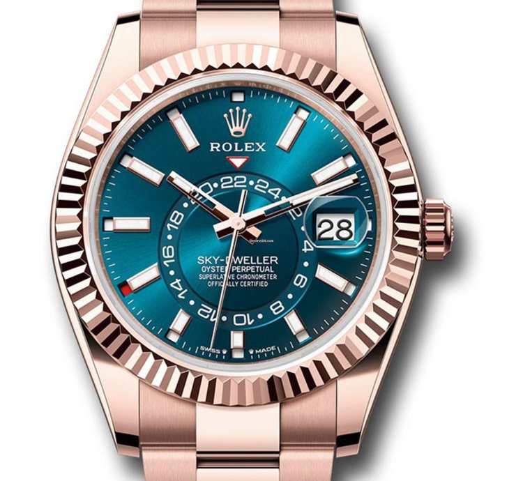 Rolex Sky-dweller New Sky-dweller 336935 Blue Dial 18k Rose Gold 42mm Oyster Bracelet