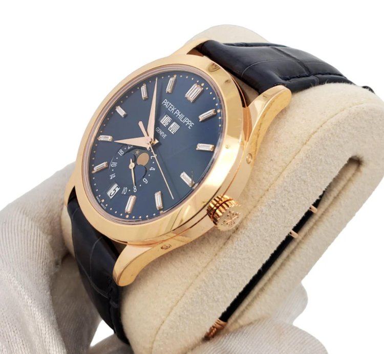 Patek Philippe Annual Calendar 5396r Blue Baguette Blau Baguette Sehr Gut Sehr Gut 2022 Full Set