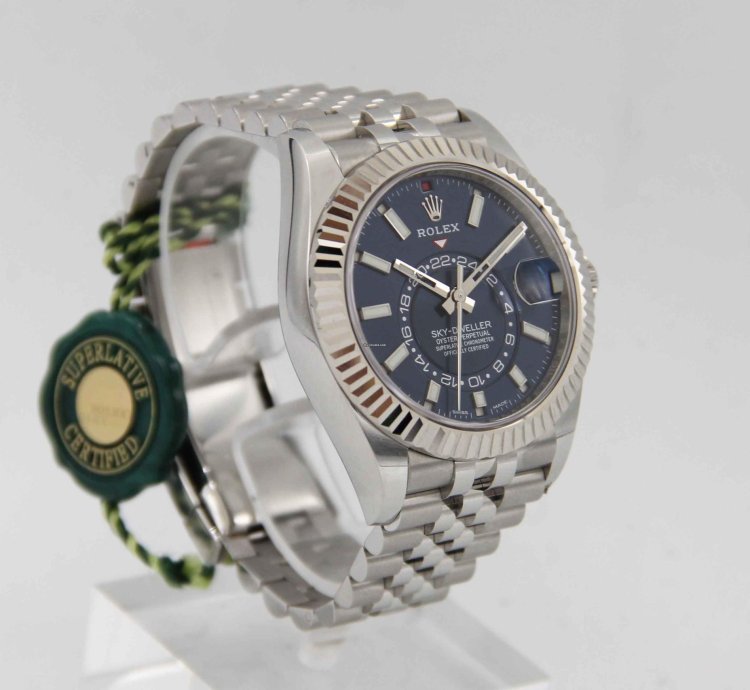 Rolex Sky-dweller Oman Ref 326934 Box Paper Full Set New Stickers Blue Dial Year 12 2021