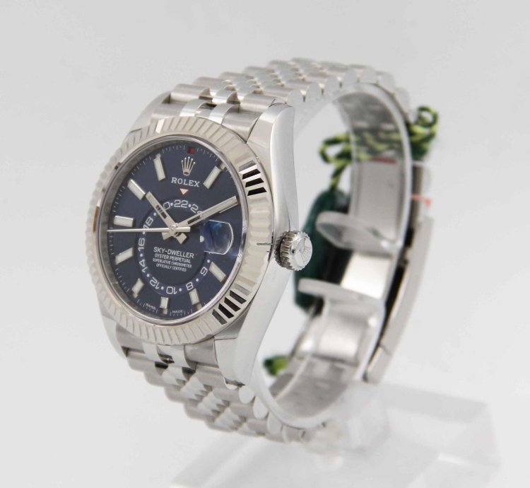Rolex Sky-dweller Oman Ref 326934 Box Paper Full Set New Stickers Blue Dial Year 12 2021
