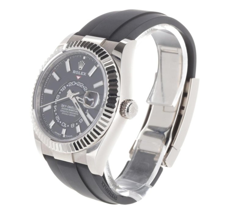 Rolex Sky-dweller Or Blanc Oysterflex Neuve 2024