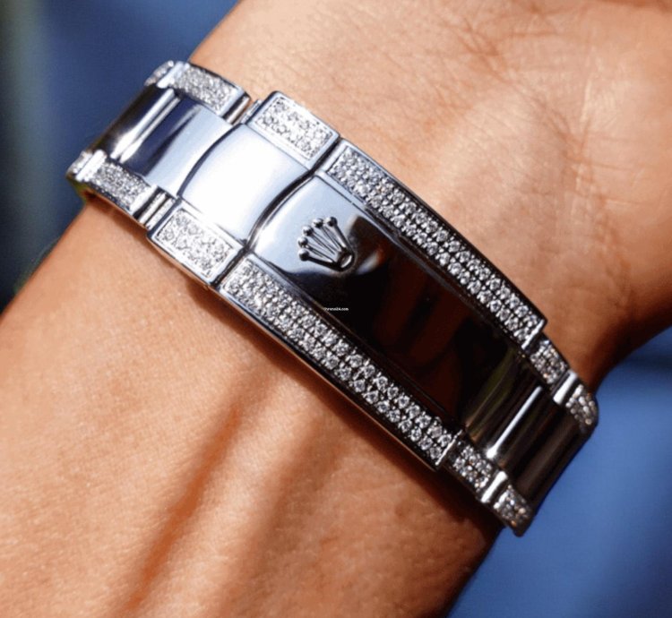 Rolex Sky-dweller Oyster Blue Dial Custom Diamond-set - Iced Out