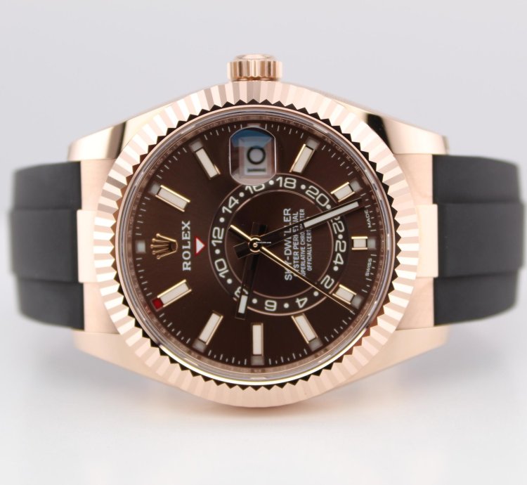 Rolex Sky-dweller Oyster Flex Chocolate Dial - 2022 Full Set