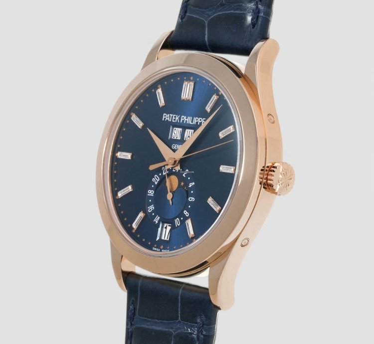 Patek Philippe Annual Calendar 5396r-015 Rose Gold Blue Diamond Dial