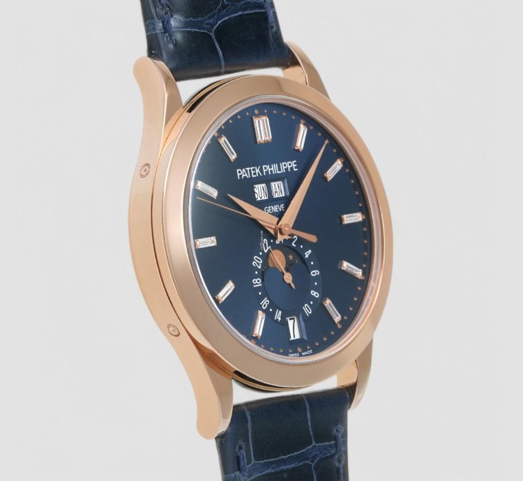 Patek Philippe Annual Calendar 5396r-015 Rose Gold Blue Diamond Dial