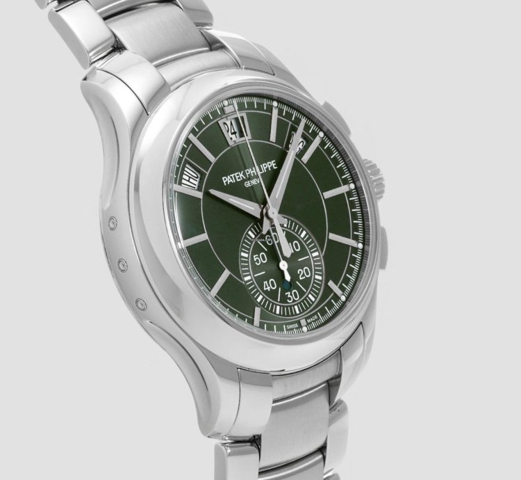 Patek Philippe Annual Calendar Chronograph 5905 1a Chronograph Annual Calendar Green Dial Ss Description