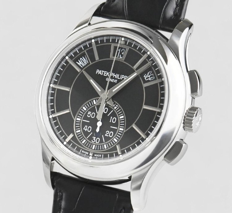 Patek Philippe Annual Calendar Chronograph 5905p Calendar Platinum Black Dial