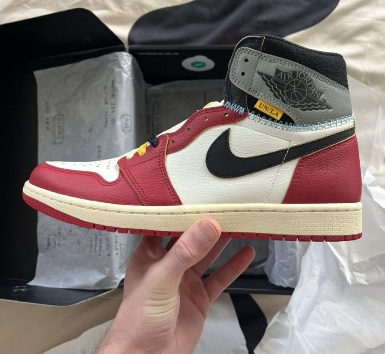 Jordan 1 Retro High Union La Varsity Red Shadow Grey 10 5