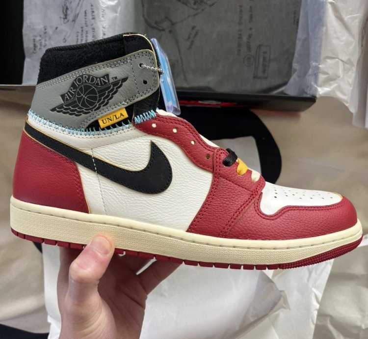 Jordan 1 Retro High Union La Varsity Red Shadow Grey 10 5