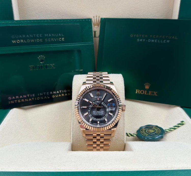 Rolex Sky-dweller Rhodium Dial Rose Gold Jubilee Bracelet 336935 Unworn 2024