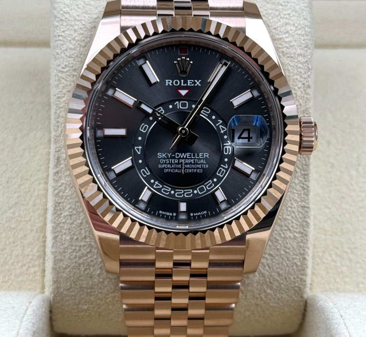 Rolex Sky-dweller Rhodium Dial Rose Gold Jubilee Bracelet 336935 Unworn 2024