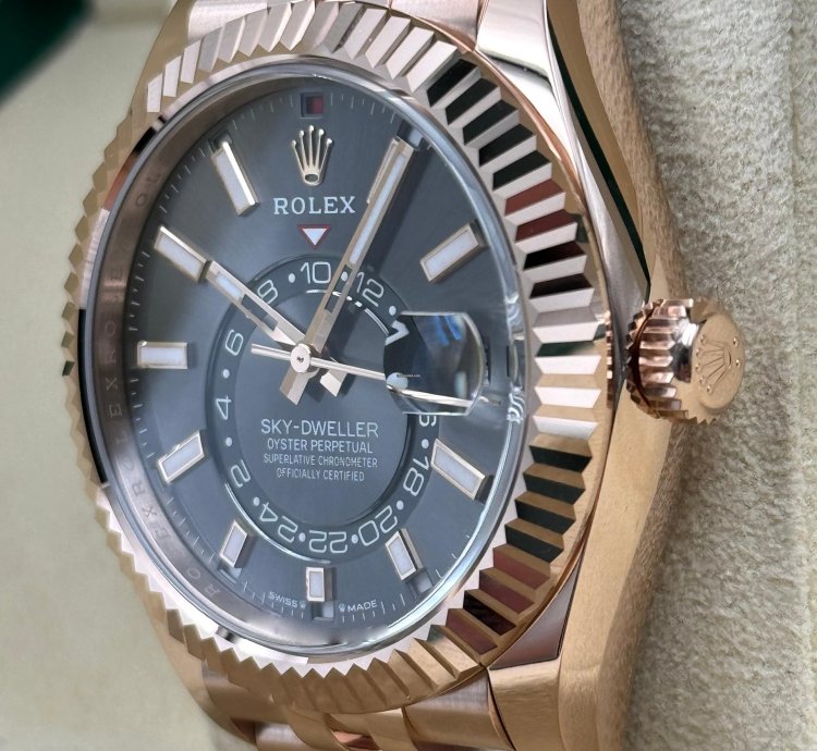 Rolex Sky-dweller Rhodium Dial Rose Gold Jubilee Bracelet 336935 Unworn 2024