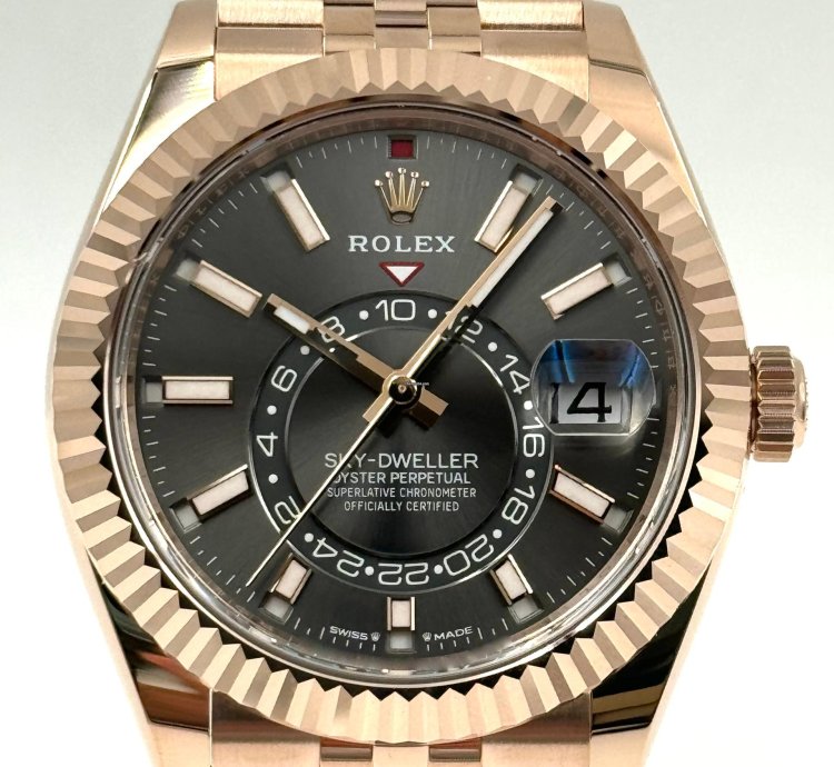 Rolex Sky-dweller Rhodium Dial Rose Gold Jubilee Bracelet 336935 Unworn 2024