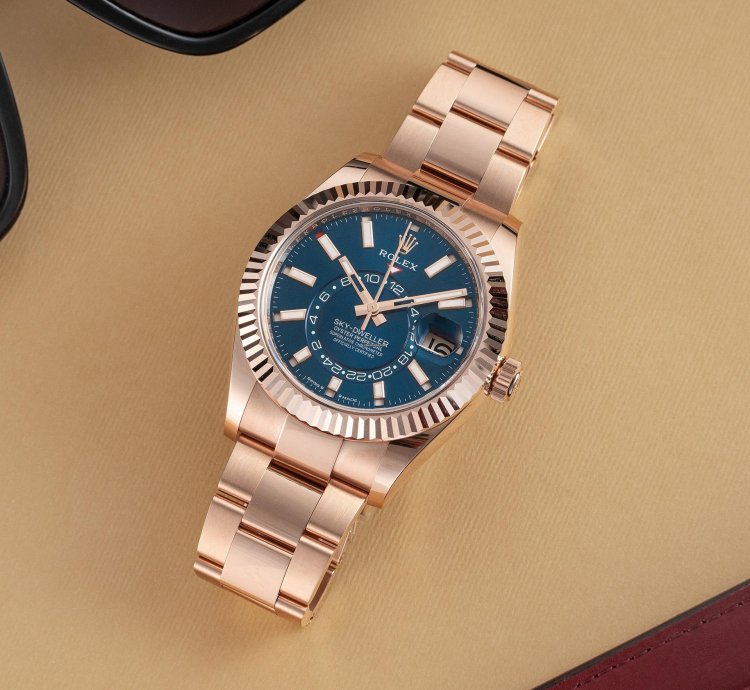 Rolex Sky-dweller Rose Gold Blue Dial 336935 Unworn